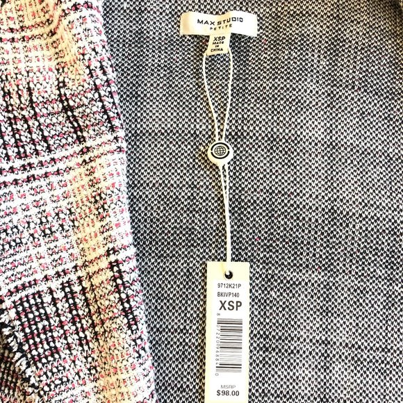 Crop Knit Moto Jacket / Blazer NWT Max Studio - Picture 2 of 4